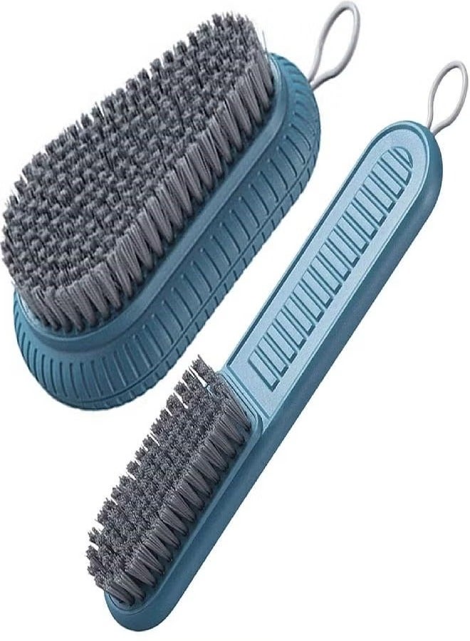 Hoasis Cleaning Brush Soft Bristle Brush Laundry Scrub Brush Clothes Underwear Shoes Scrubbing Brush, Easy to Grip Household Cleaning Brushes Tool for Countertops Bathtubs (Blue) - Image 3