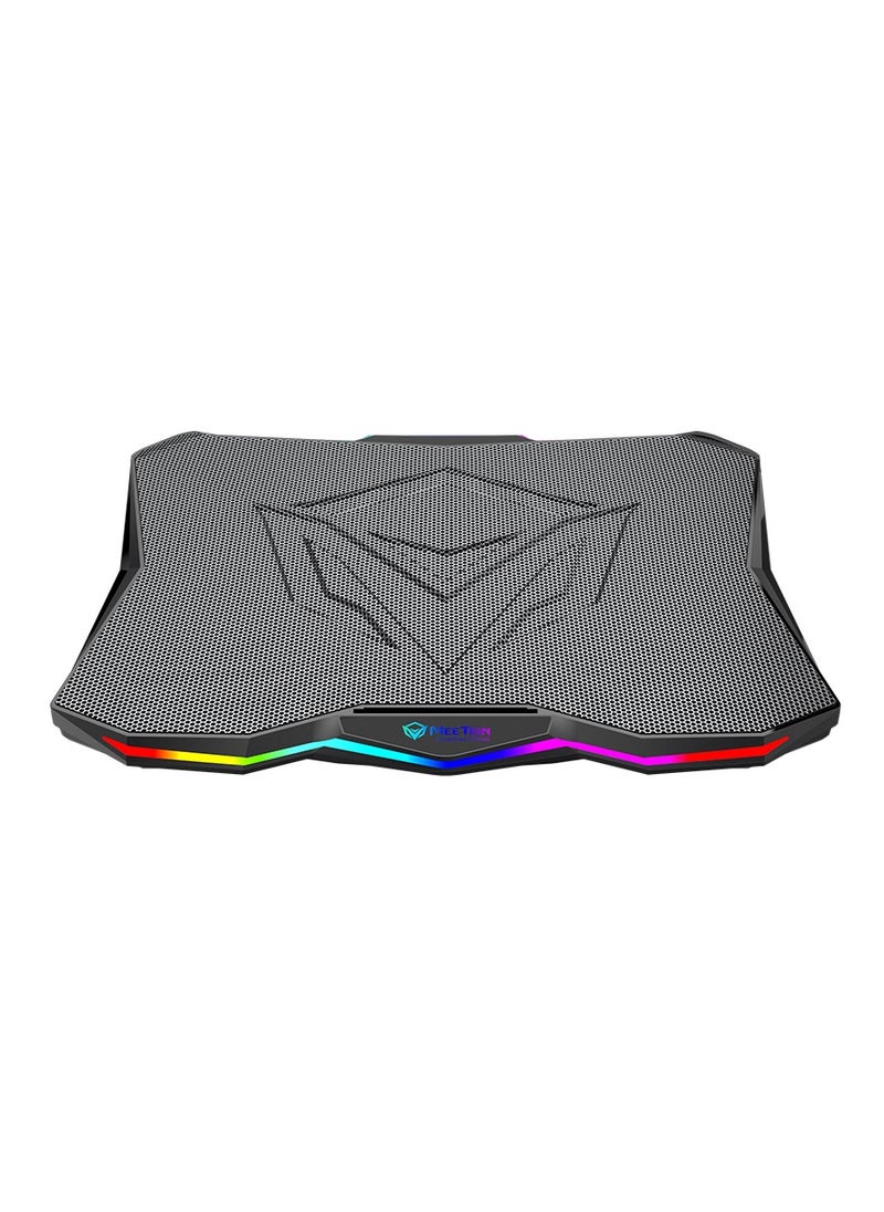Meetion CP4040 Laptop Gaming Cooling Pad 9-17.3-Inch XXXL With Fans 2-USB LED Illuminated Lightweight Quick Cooling Aluminum Alloy Grid with 45° Adjustable Stand  - Image 1