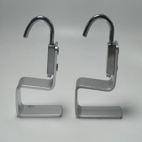 Hdtyyln 2 Pcs Desk Hook, Student Desktop Nail-Free Hook, Table Hook for Schoolbag, Space Aluminium Alloy, Hanger Hooks for Bag Purse Clothes Backpack Holder, Suitable for 2 cm/0.78" Thick Plate - Image 4