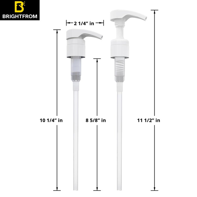 BRIGHTFROM Universal Dispensing Pump, Perfect for Shampoo & Conditioner 1L /33.8 OZ - Fits for Most Bottles or Any Refillable Bottles from 12oz to 33.8oz with 28/410 Neck Size, 2 Pack, White/Black - Image 2