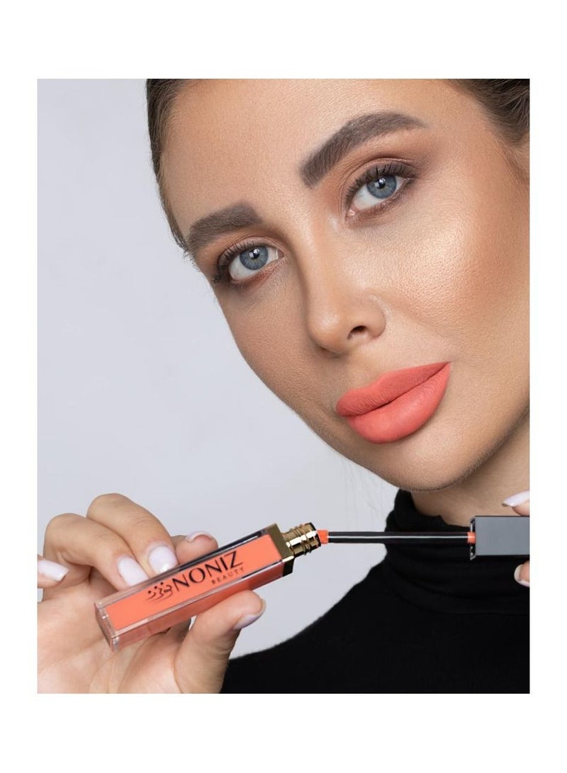 NONIZ BEAUTY NONIZ Liquid Lipstick Matte Finish - Waterproof Highly Pigmented 10 Lip Shades - Velvety Liquid Lip Sticks (Glow N Go 29)  - Image 2