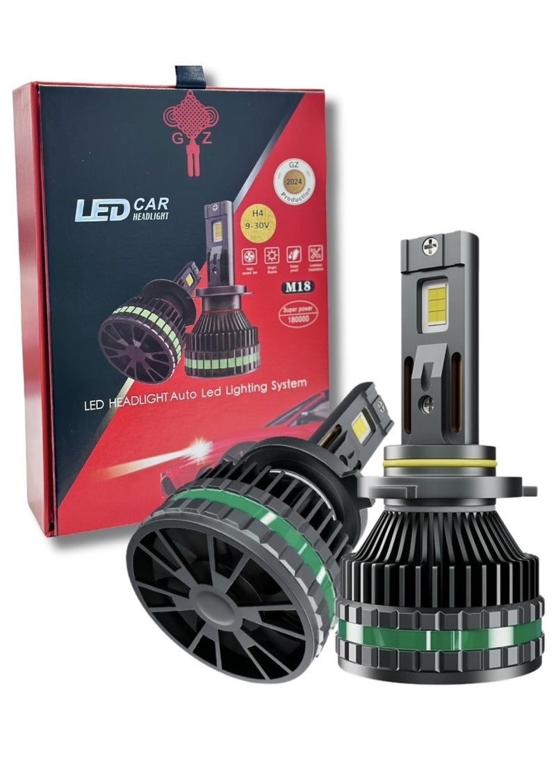 gz auto GZ AUTO LED Headlight Bulbs 4575 Super Chip High Power LED Bulb Halogen Replacement LED Headlights Conversion Kit, Pack of 2 | For Universal | Double Copper Coating | 1 Year Replacement Warranty  - Image 1