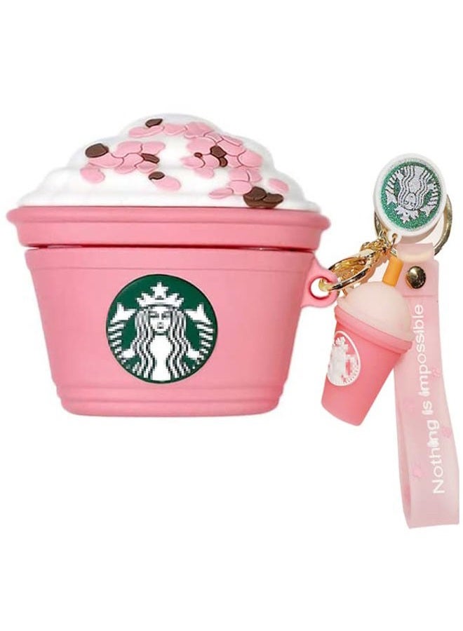 AirPod 4 Case,3D Cute Funny Cool Kawaii Fashion Ice Cream Cup for AirPods 4th Generation Case (2024) (Pink) - Image 1
