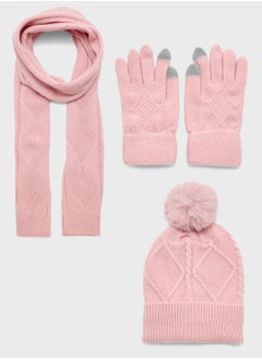 3 Pack Set With Winter Pompom Beanie ,Scarve & Glove Set - pzsku/Z583C728B497658FA3999Z/45/_/1737958532/7cff44cd-ff4f-4395-a382-d9b6cbfc2306