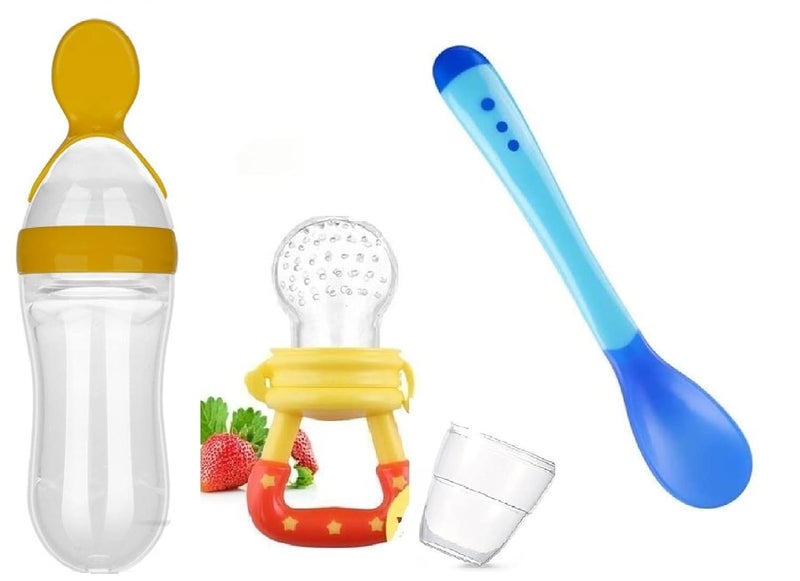 Cuckoos Silicone Baby Fruit Nibbler Fruit Feeder/Baby Fruit Nipple/Pacifier For 4 Months + Babies Baby Feeding Set,Multicolor - Image 1