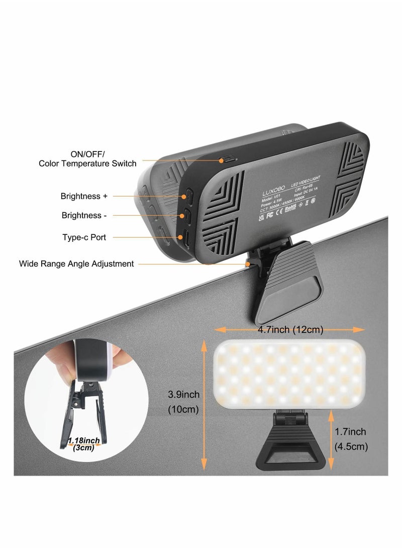 Y&D - Video Conference Lighting, Zoom Light for Remote Working, Webcam Lighting Laptop, Calls, Live Streaming, Online Class, Self Broadcasting Meeting with 3 Modes - Image 1