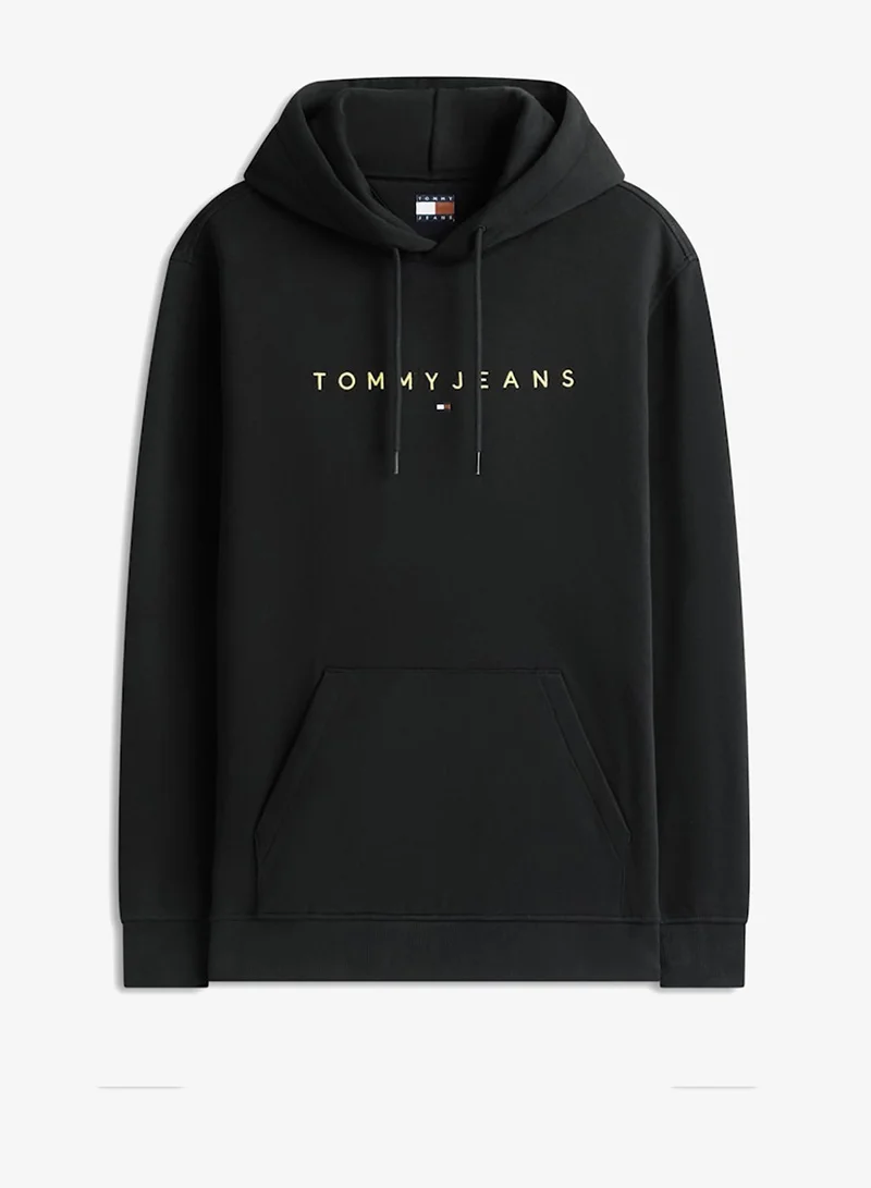 TOMMY JEANS  Linear Logo Embroidery Fleece Hoody for Men | Best Price UAE