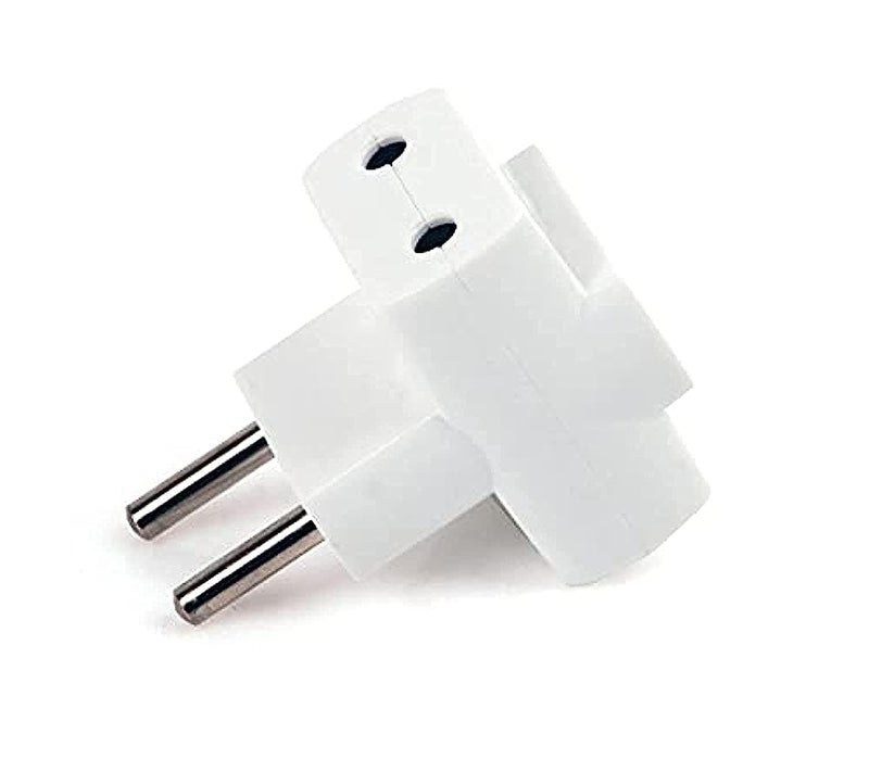 Elios Multi-way Adapter Three outlets for Round pins With Safty shutters