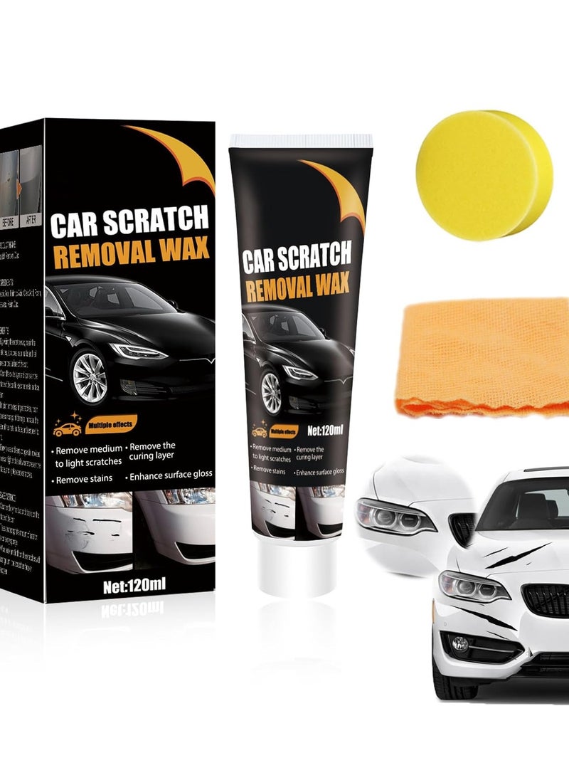 DubaiGallery 120ml Scratch Repair Wax For Car, 2024 Car Scratch Repair Paste Polishing Wax, Premium Car Scratch Remover Kit with Wipe &Sponge for Vehicles for Deep Scratches  - Image 1