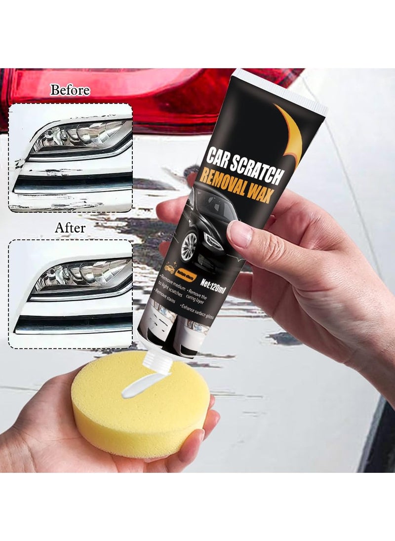 DubaiGallery 120ml Scratch Repair Wax For Car, 2024 Car Scratch Repair Paste Polishing Wax, Premium Car Scratch Remover Kit with Wipe &Sponge for Vehicles for Deep Scratches  - Image 3