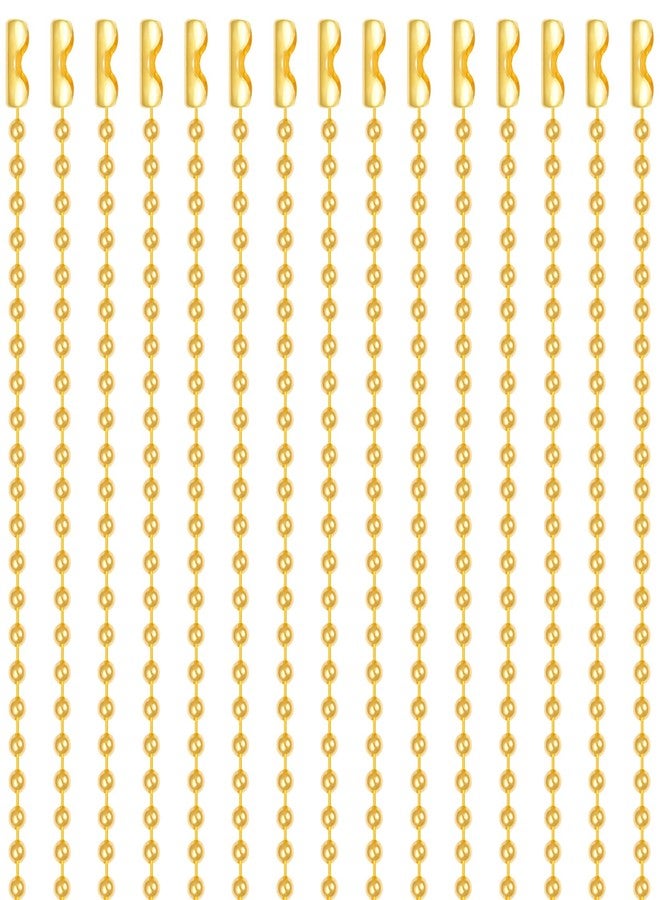 SUMERSHA 30pcs Ball Bead Chain, 24 inches Gold Plated Metal Ball Necklace 2.4mm Bead Adjustable Pull Chain Extension with Matching Connector Jewelry Findings - Image 1