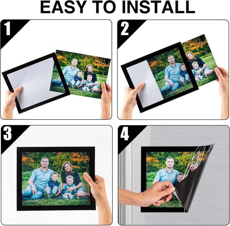 STTMGN Magnetic Picture Frames with Black Border(Suitable for Letter Size 8.5"X11" or 8"X10" Photos,12 Pack),Magnet Frame Pockets/Holder,Decorations for Home/Office/School/Classroom/Party - Image 5