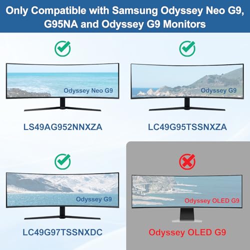 Bedycoon محول VESA من Bedycoon متوافق مع شاشة Samsung Odyssey Neo G9، لوحة محول VESA لحامل شاشة Samsung Odyssey Neo G9، G95NA، وشاشة الألعاب المنحنية Odyssey G9 VESA 100x100 مع براغي - Image 2