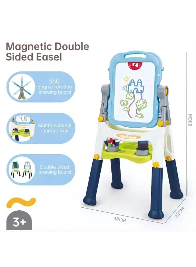 Youleen Adjustable Magnetic Double Sided Easel 2-in-1 Multifunctional Drawing Board (2905-RS) - Image 2
