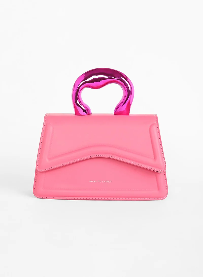 Haute Sauce The Caldera Gloss Hand Bag - Rouge Pink