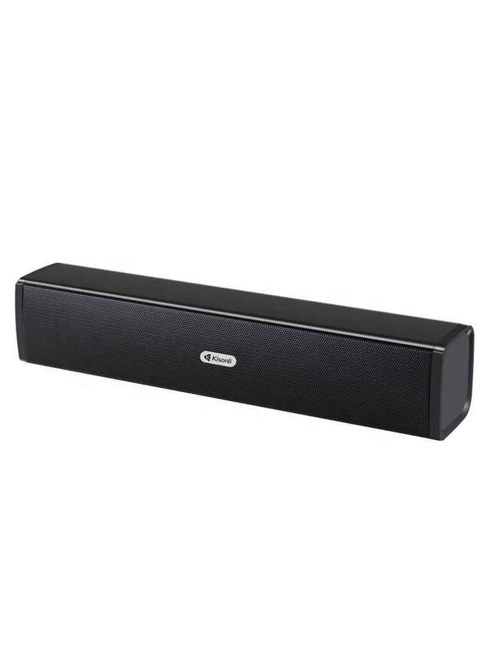 Kisonli Portable Wired Computer Speaker - Black - Image 1