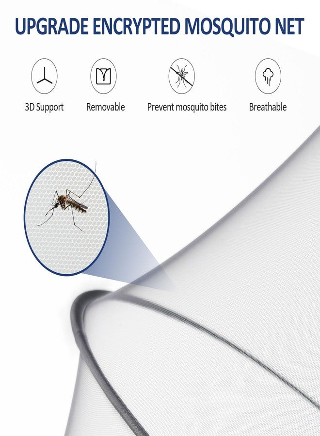 Cheermomo Bassinet Cover for Cats, Mosquito Net Cover, Two-Way Zipper, Keep Pets Out for Baby, Breathable Baby Mosquito Net for Crib White - Image 5