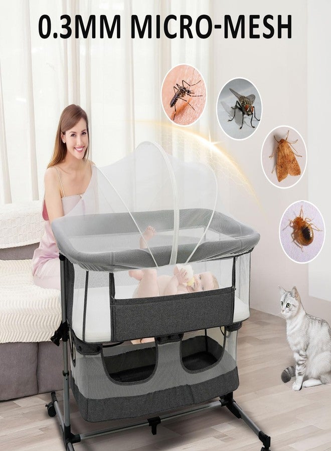 Cheermomo Bassinet Cover for Cats, Mosquito Net Cover, Two-Way Zipper, Keep Pets Out for Baby, Breathable Baby Mosquito Net for Crib White - Image 2