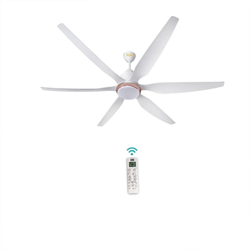 KUHL KUHL Galaxis G6 1670 mm 65 Power Saving BLDC Ceiling Fan BEE 5 Star Rated High Air Flow 5 Year Warranty on Motor Free Installation IoT Operate via Mobile Alexa White  - Image 1