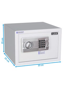 A4 Document Size Safe Box Locker Security Safety Deposit With Key and Keypad Keyless Entry (25x35x25cm) White - pzsku/Z583CD27F2F6D79A6FCBCZ/45/_/1675058945/fa058635-43af-40bb-ad56-0dc8d94713a5