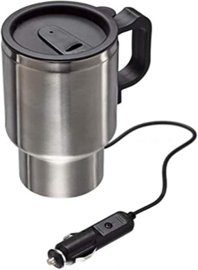 Spaceshoop Generic Stainless Steel Car Heated Travel Mug - 500 Ml - Silver