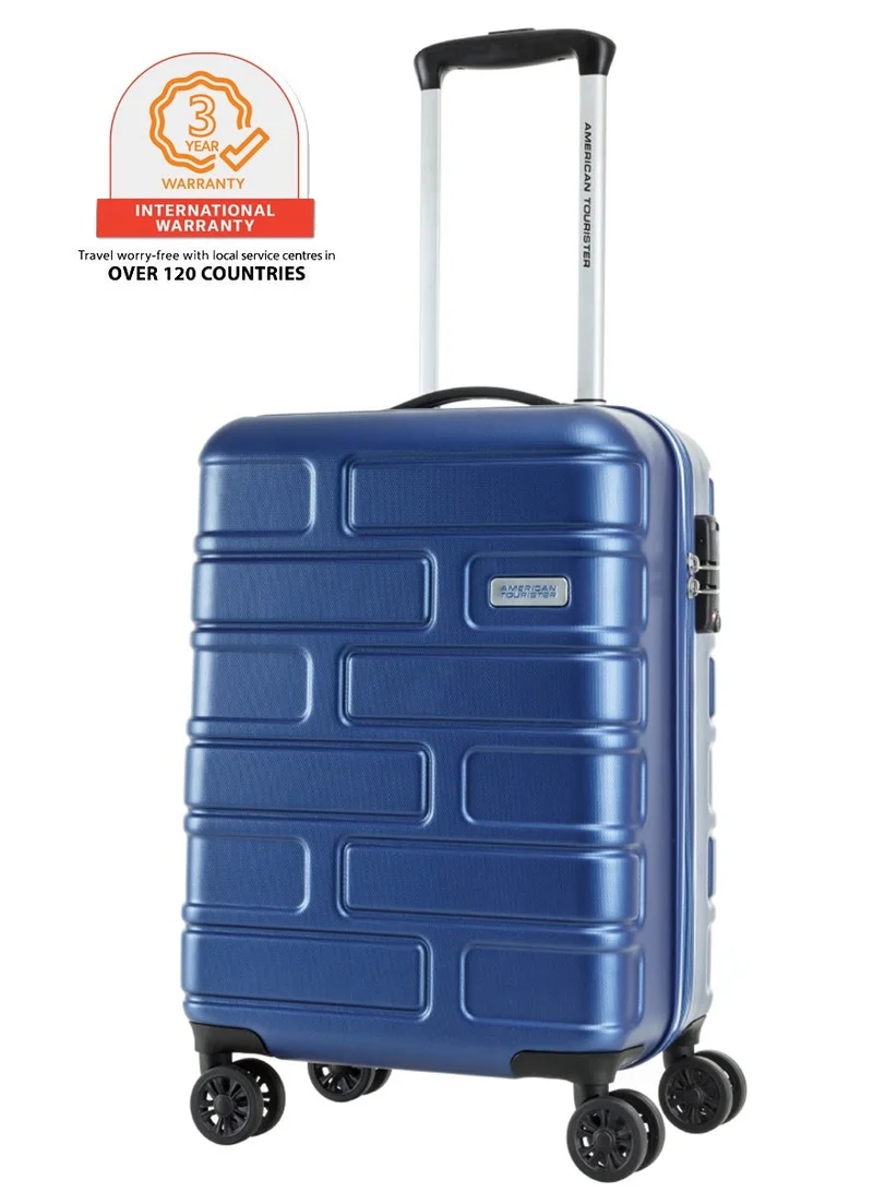 Bricklane Suitcase, Cabin Size 55 cm / 20 inch, 4 Spinner Wheels, Hard Top, Polycarbonate, Oxford Blue|Scratch & Impact Resistance|TSA Lock|Multi Pocket Divider - 3 Years International Warranty