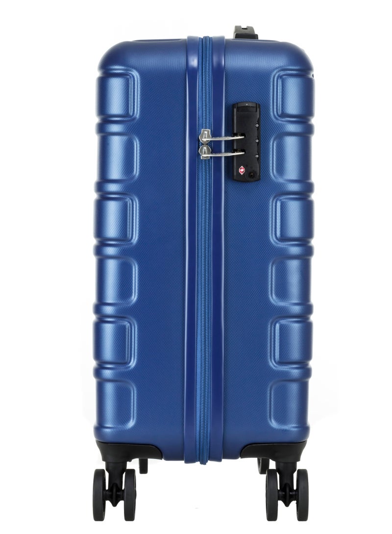 AMERICAN TOURISTER Bricklane Suitcase, Cabin Size 55 cm / 20 inch, 4 Spinner Wheels, Hard Top, Polycarbonate, Oxford Blue|Lightweight|Scratch & Impact Resistance|TSA Lock|Inner Mesh Zippered Pocket - 3 Years International Warranty - Image 3