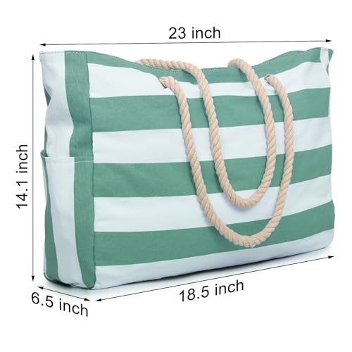 Becokan Beach Bags for Women Large Waterproof Beach Tote Bag Zipper Beach Bags Waterproof Sandproof Swim Pool Bag Large Tote - Image 4