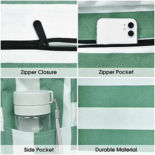 Becokan Beach Bags for Women Large Waterproof Beach Tote Bag Zipper Beach Bags Waterproof Sandproof Swim Pool Bag Large Tote - Image 3