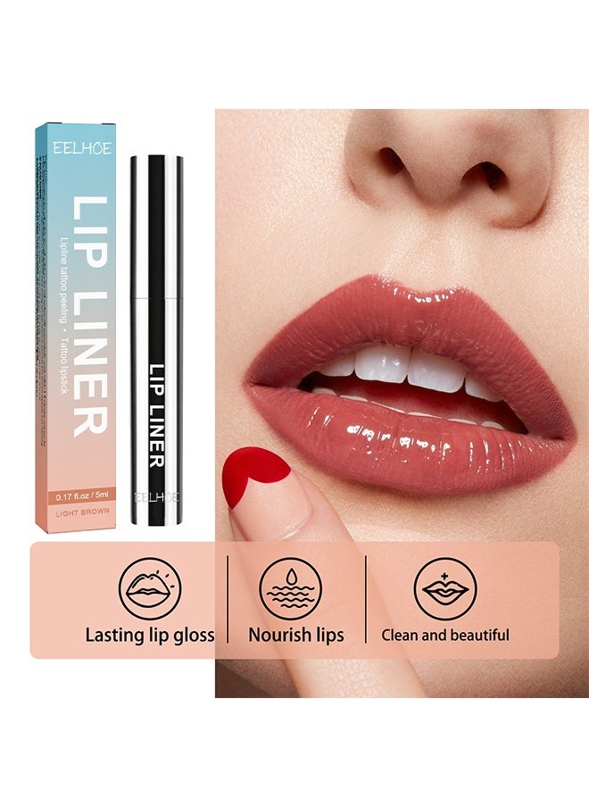 EELHOE Lip Liner Stay-N - Peel Off Lip Liner Tattoo, Peel Off Lip Stain, Long Lasting Lip Stain Peel Off, Infused with Hyaluronic Acid & Vitamin E  - Image 2