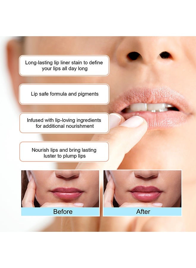 EELHOE Lip Liner Stay-N - Peel Off Lip Liner Tattoo, Peel Off Lip Stain, Long Lasting Lip Stain Peel Off, Infused with Hyaluronic Acid & Vitamin E  - Image 4