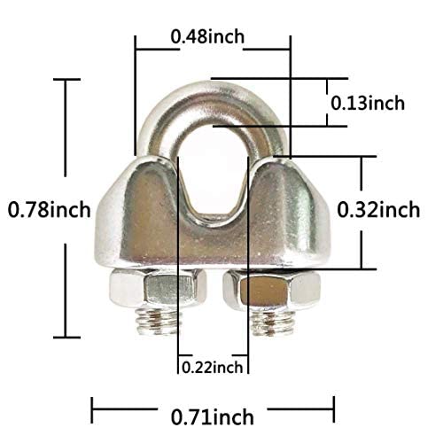 DIY Crafts Pack Of 20 Pcs Design No 2 Wire Rope Cable Clip Clamp 1050 As Choice Heavy Pack Of 20 Pcs Design No 2 - Image 3