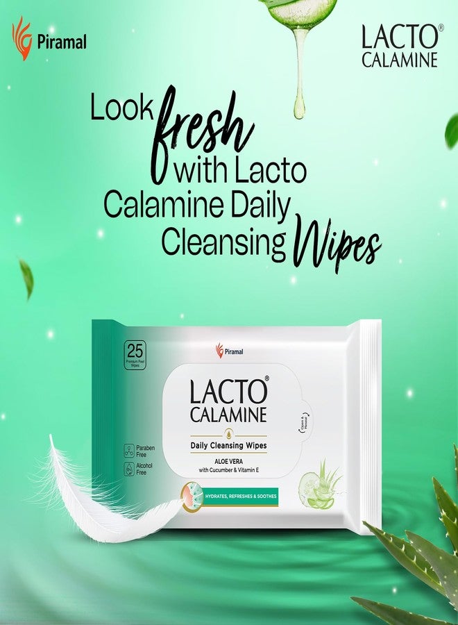Lacto Calamine Super Light Moisturizer (150g) and Daily Cleansing Facial Wipes (25N x 2) with Aloe Vera & Cucumber - Image 5