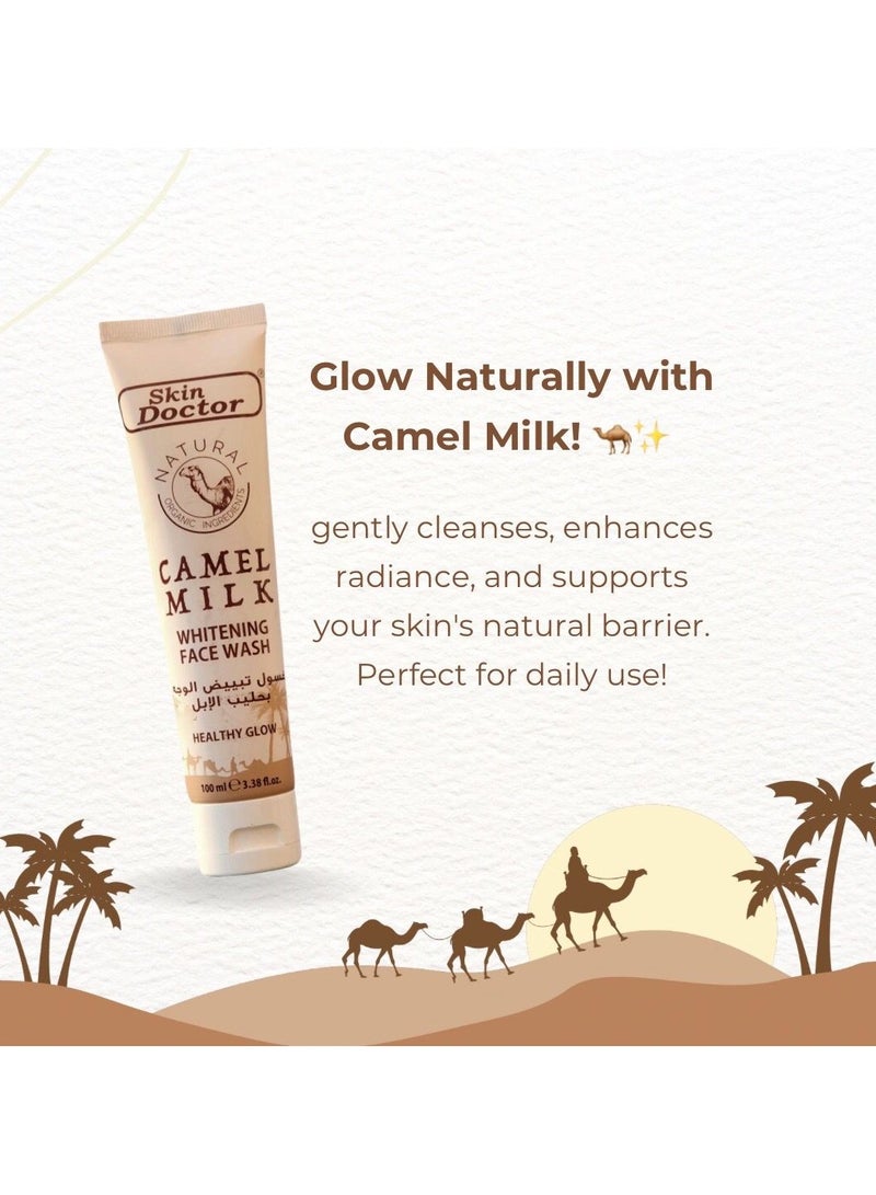 Skin Doctor Camel Milk Whitening Face Wash 100ml - Deep Cleansing, Brightening, and Hydrating Exfoliator - Image 4