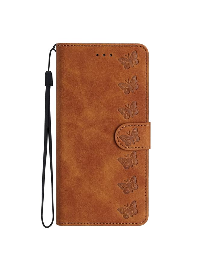 Zaboon Case For iPhone 11 Pro Max Seven Butterflies Embossed Leather Phone Case - Image 2