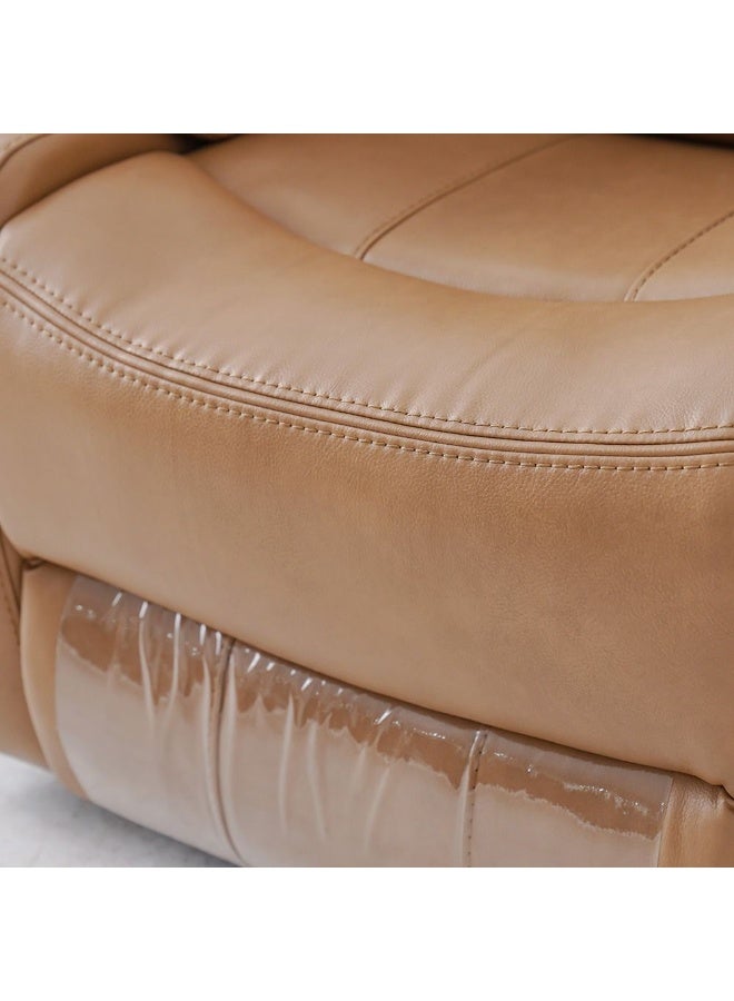 DANUBE HOME Marji 1-Seater Manual Air Leather Recliner with Storage and Cupholder-Brown-With 2-Year Warranty - Image 2