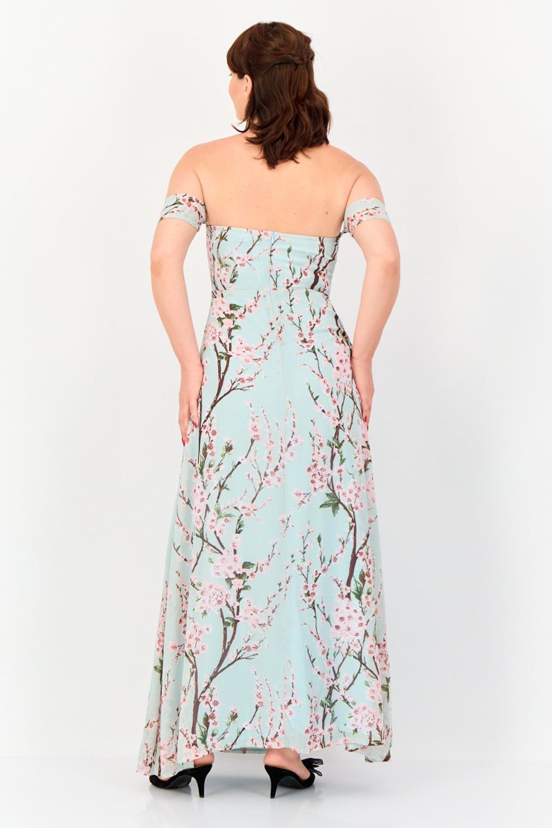 Archive Design Studio Women Floral Print Maxi Dress, Multicolor - Image 4