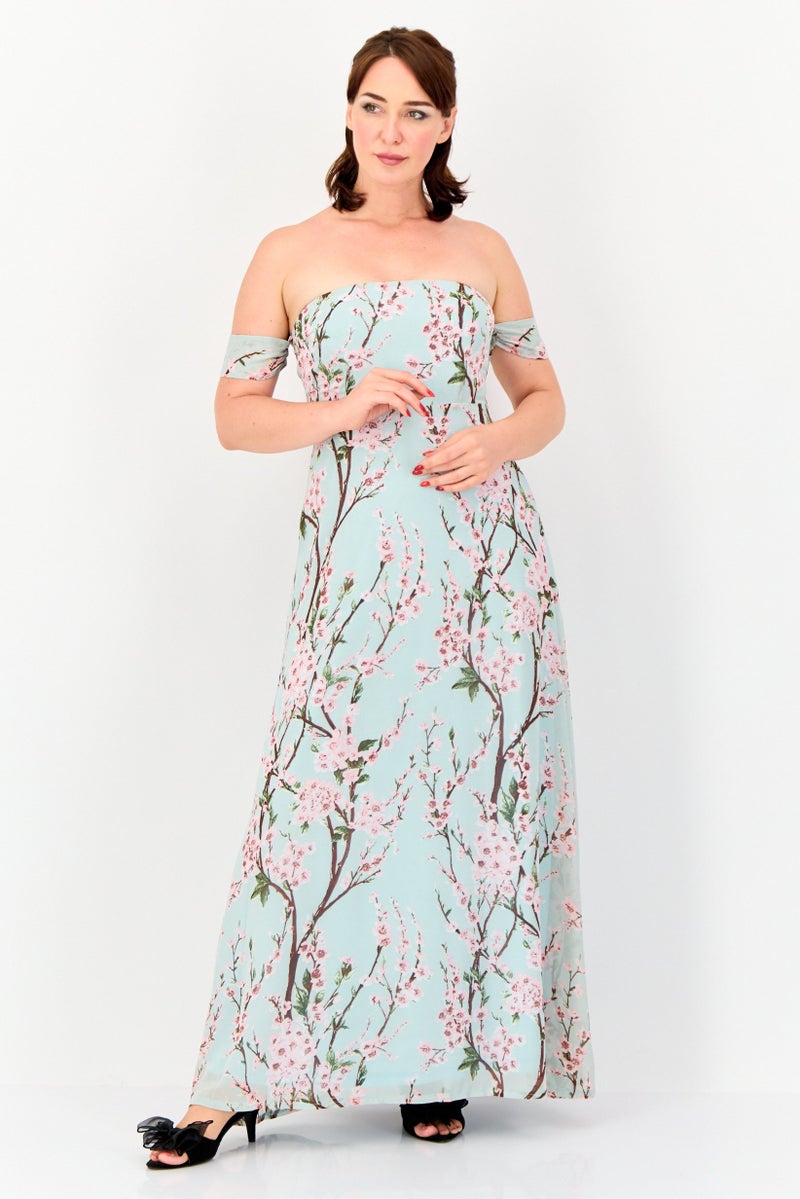 Archive Design Studio Women Floral Print Maxi Dress, Multicolor - Image 1