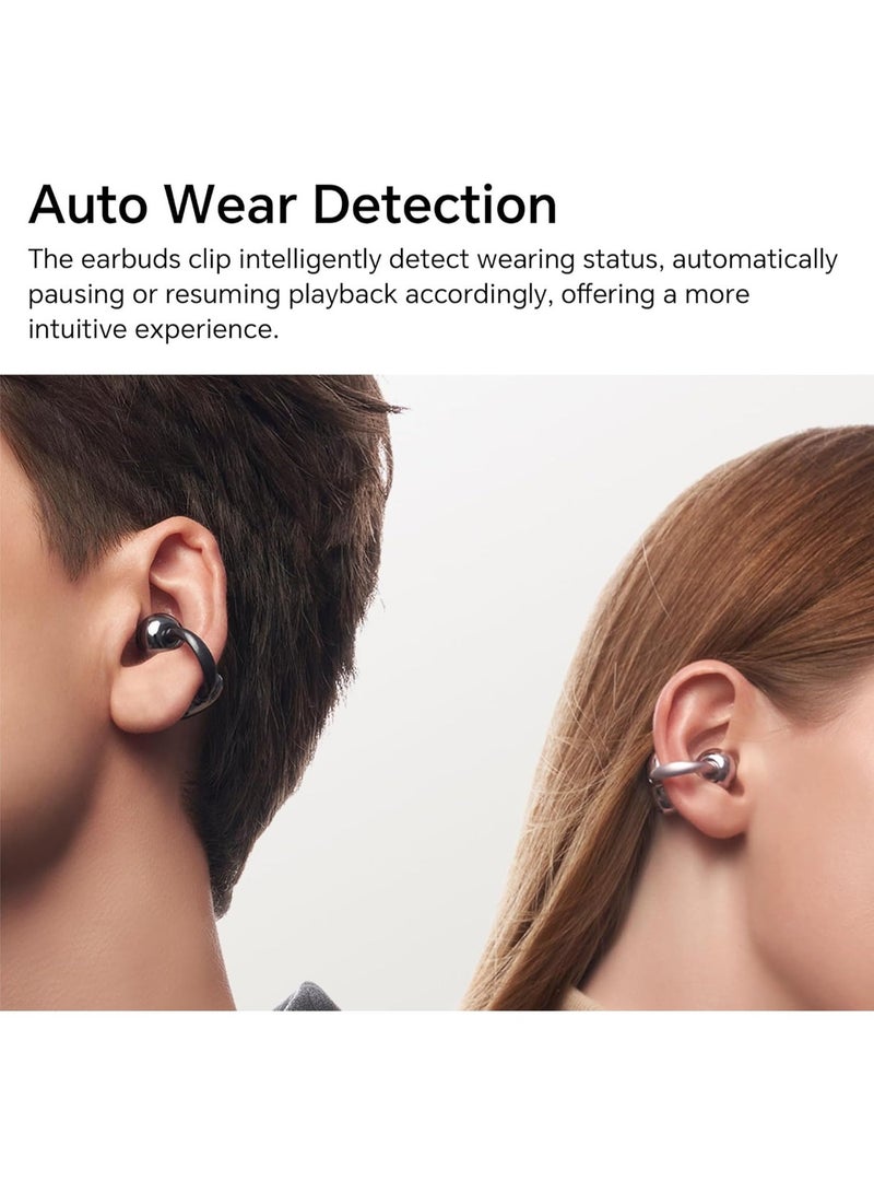 أونور تشويس سماعات Choice Earbuds Clip 2 Pro، سماعات لاسلكية مفتوحة الأذن مزودة بتقنية Titanium Arch Bridge 2.0، توفر عمر بطارية يصل إلى 44 ساعة، وتحتوي على مشغلات مزدوجة مغناطيسية مقاس 12 مم لصوت قوي وواضح، مع دعم الشحن اللاسلكي، ومقاومة للماء والغبار بمعيار IP54، باللون الأزرق السماوي (Sky Cyan). - Image 4