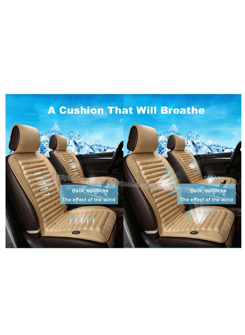 Loquat 1 Pack 12V Cooling Car Seat Cushion Cover Air Ventilator Fan Conditioned Cooler Pad Kit - Image 3