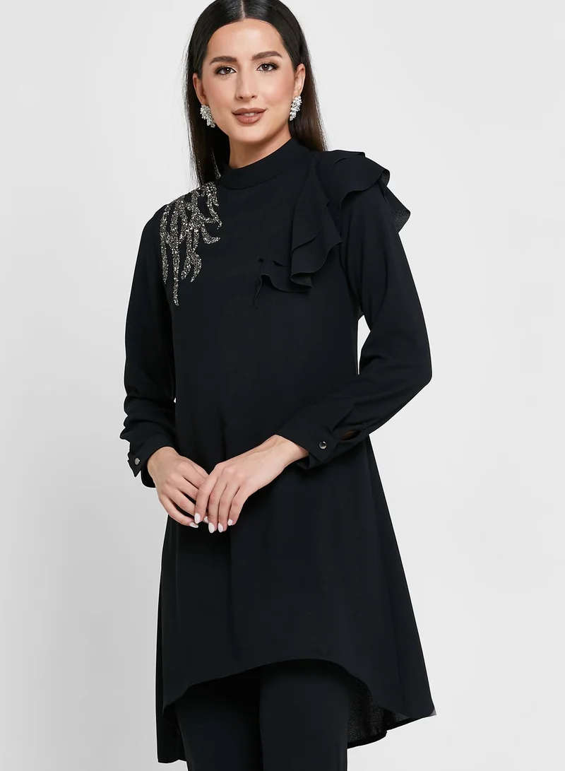 Khizana Embroidered Detail Tunic & Pant Set