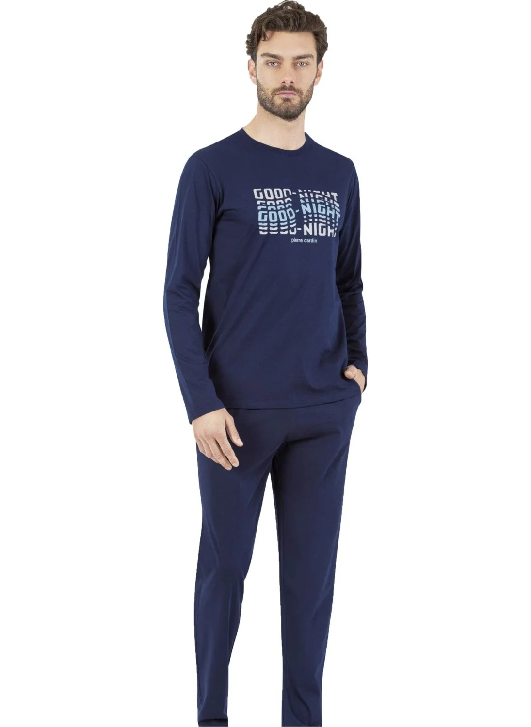 بيير كاردان 100% Cotton Men's Pajama Set, Seasonal Long Sleeve