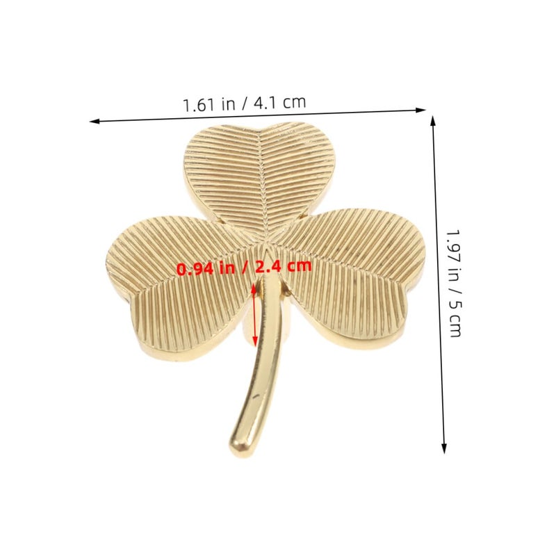 Shamrock Brass Drawer Knobs 2 Pack Vintage Retro Cabinet Pulls 50mm - Image 3