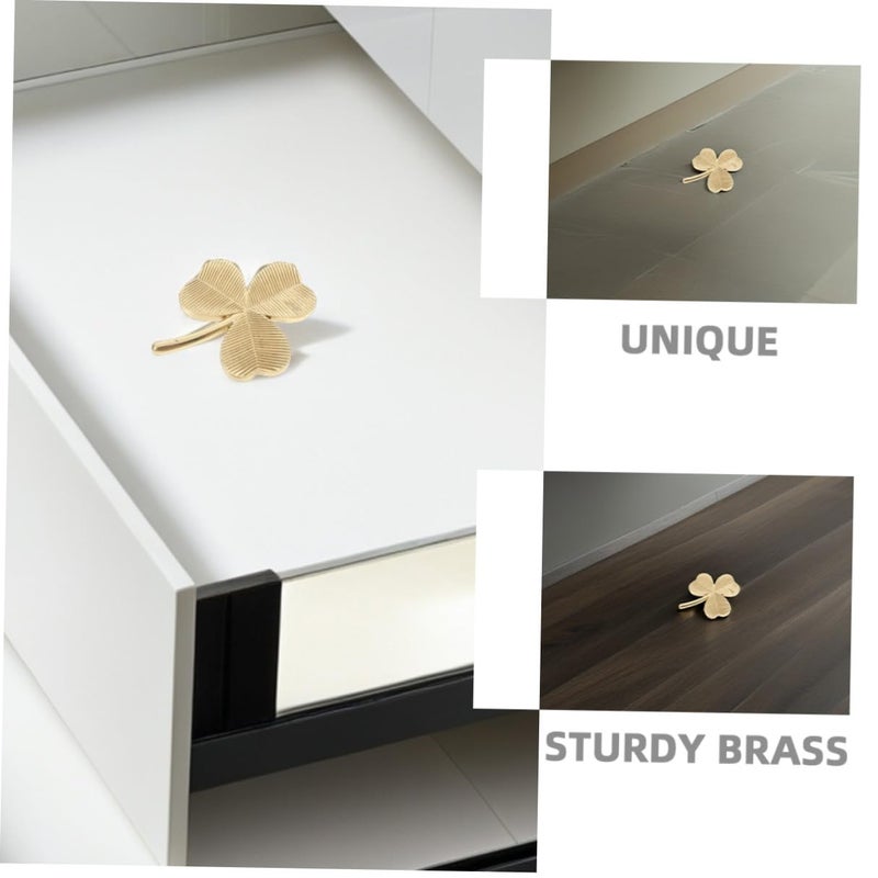 Shamrock Brass Drawer Knobs 2 Pack Vintage Retro Cabinet Pulls 50mm - Image 4