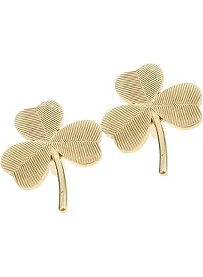 Shamrock Brass Drawer Knobs 2 Pack Vintage Retro Cabinet Pulls 50mm - Image 1