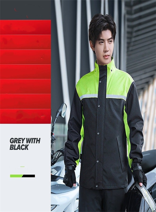 Loquat Raincoat And Pants Set Green/Black  - Image 3