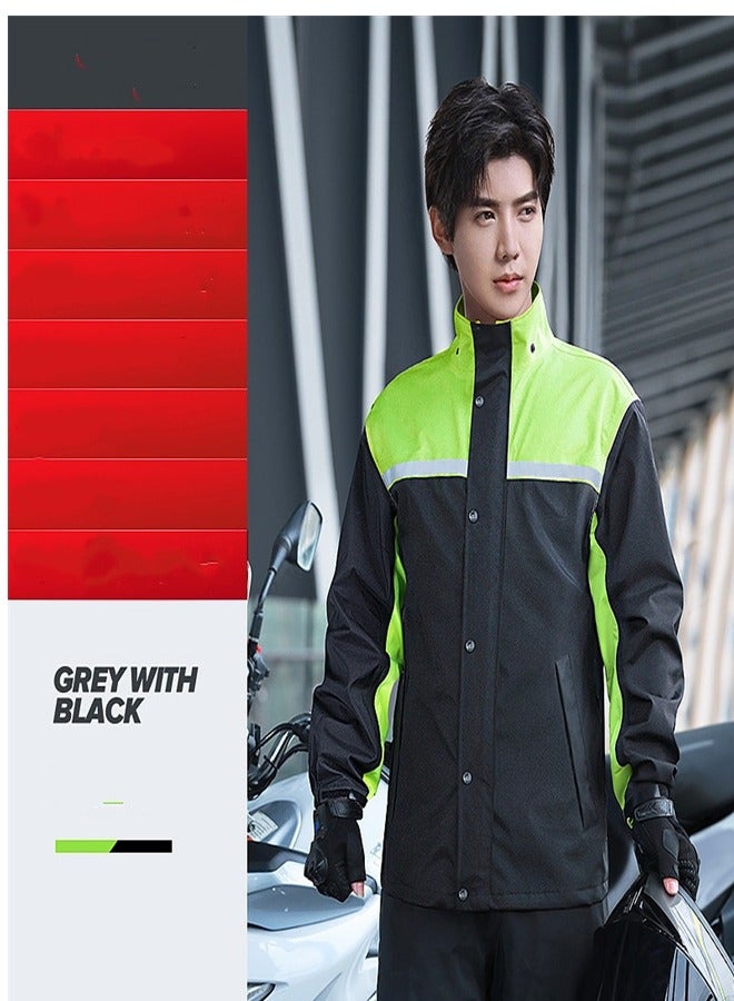 Loquat Raincoat And Pants Set Green/Black  - Image 2