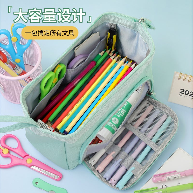 Instagram-Style Niche Large-Capacity Pencil Case For Primary And Secondary School Students, Boat-Shaped Customizable Pencil Case - Image 2