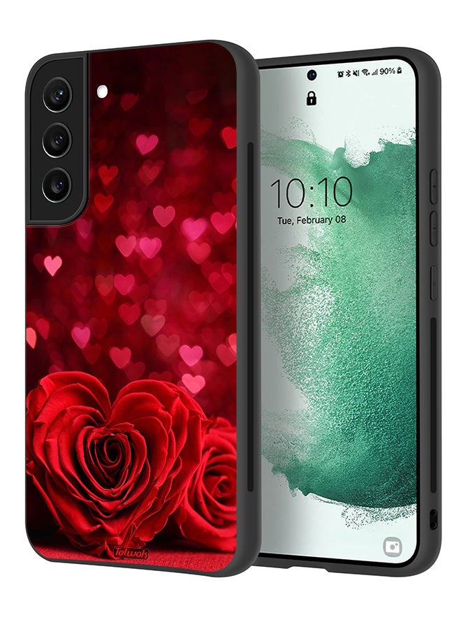 Tolwak Samsung Galaxy S21 FE 5G Protective Case Cover Heart Flowers Abstract Art - Image 1