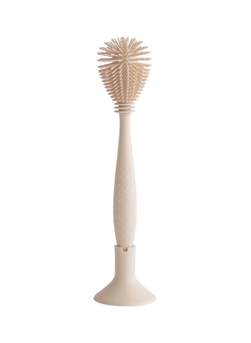 mushie Silicone Baby Bottle Brush Shifting Sand